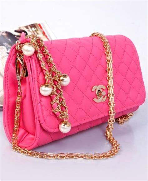 chanel purse pink and black|chanel hot pink purse.